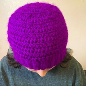 Handmade purple beanie